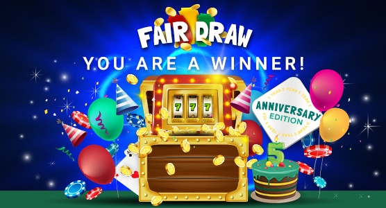 03_EmailHeader_556x300_FairDrawAnniversary Celebrating Fair Go’s 5-Year Anniversary  - Fair Go Casino